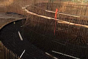 鹤壁砼烟囱新建施工现场